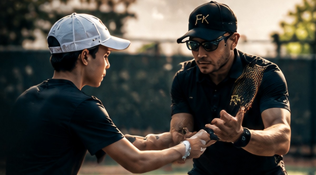 Imagen promocional ilustrativa de una sesión de entrenamiento de tenis